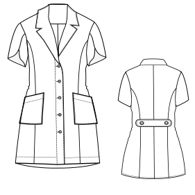 Patron ropa, Fashion sewing pattern, molde confeccion, patronesymoldes.com Indumentaria hospitales 9261 UNIFORMES Guardapolvos